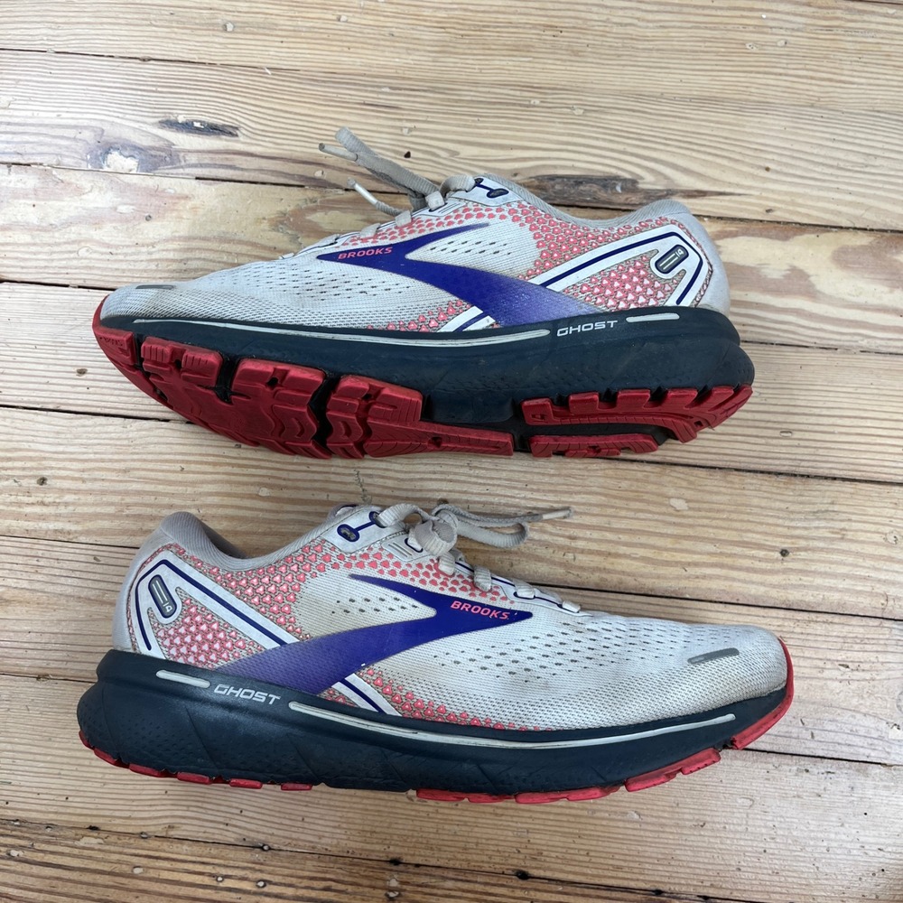 Brooks Ghost 14 Womens Running Shoes White Purple Pink 1203561B192 Size 9 Medium - Picture 2 of 10